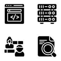 Flat Design Icons of Data Management vector