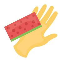 Flat icon of house cleaning vector