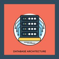 Data storage devices kept in a symmetry and some nodes coming out of them, giving impression for database architecture vector