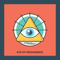 An eye surrounded by rays and lights of glory enclosed inside a triangle, iconography for eye of providence vector