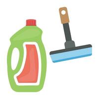 icon of house cleaning vector