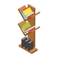 Flat icon design of library vector