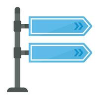 Flat icon of Guidepost vector