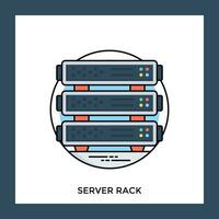 Data storage devices placed over one another in a symmetry indicating server rack vector