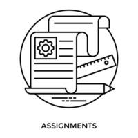Designing tools and a paper with cog conceptualizing assignment vector