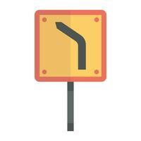 Road signals and guidepost icon vector