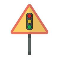 Road signals and guidepost icon vector