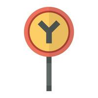 Road signals and guidepost icon vector