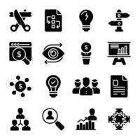 Startup and New Business Flat Vector Icons Set