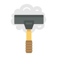 icon of Broom duster being rubbed vector