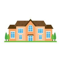 A house structure with grassy yard vector