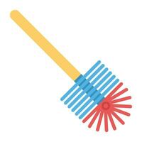 Icon showing soft broom brush vector