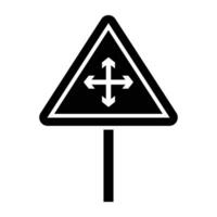 Road Signs and Guidepost Flat Vector Icons Set