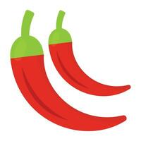icon of chillies vector