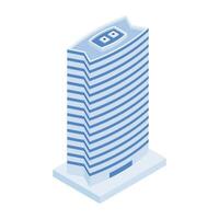 Set of Business Towers Isometric Icons vector