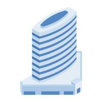 Set of Business Towers Isometric Icons vector