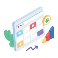 Trendy isometric icon of media storage vector