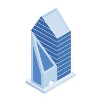 Set of Business Towers Isometric Icons vector