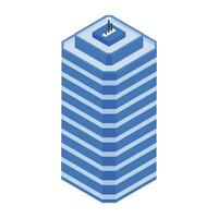 Set of Business Towers Isometric Icons vector