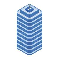 Set of Business Towers Isometric Icons vector