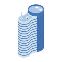 Set of Business Towers Isometric Icons vector