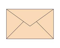 Closed envelope flat monochrome isolated vector object. New unfolded letter. Communication. Editable black and white line art drawing. Simple outline spot illustration for web graphic design