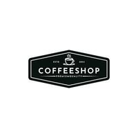 Coffee shop logo design creative idea. Vintage retro coffee logo design vector