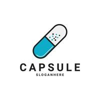 Capsule logo design creative idea vector