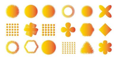 A set of minimalistic forms and shapes for web design, posters, clothes, covers. Universal 18 elements. Modern set. vector