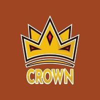 corona deporte mascota logo diseño idea vector