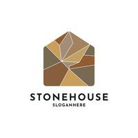 Stone house logo design creative idea vector