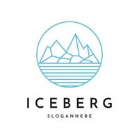 Iceberg logo design creative idea with circle vector