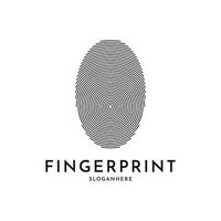 Fingerprint logo design creative idea, fingerprint line logo design vector