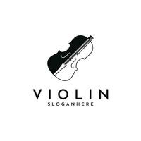 violín logo diseño creativo idea vector