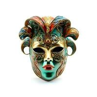 Venetian carnival mask isolated on white background  clipping path included photo