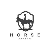 Horse Logo, West Country Farm Ranch Cowboy Logo Design, Simple Illustration Template vector