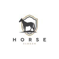 Horse Logo, West Country Farm Ranch Cowboy Logo Design, Simple Illustration Template vector