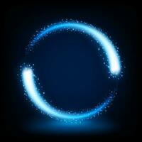 Rotating blue light shiny with sparkles, Suitable for product advertising, product design, and other, Vector Illustration