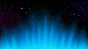 Blue Rays Rising on Dark Background, Suitable For Space Concept, and Other, Vector Illustration