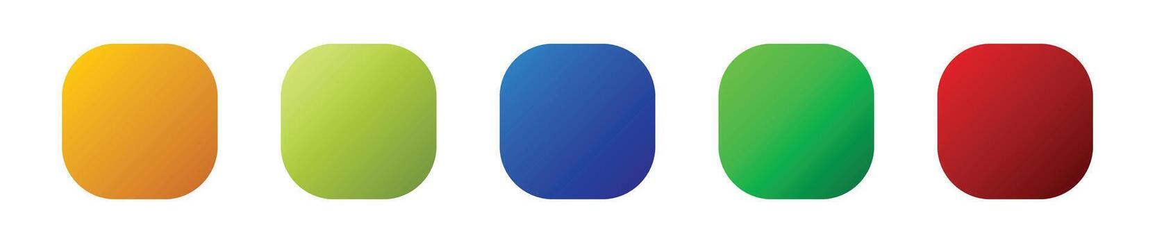 degradado color rectangular caja conjunto eps10. vector