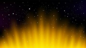 Yellow Rays Rising on Dark Background, Suitable For Space Concept, and Other, Vector Illustration