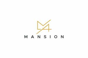Letter M and A for Mansion Branding Identity Business Property Architect Luxury Concept vector