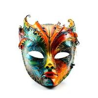 Venetian carnival mask isolated on white background  clipping path included photo