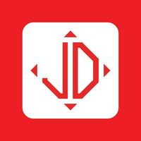 creativo sencillo inicial monograma jd logo diseños vector