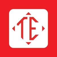 Creative simple Initial Monogram TE Logo Designs. vector