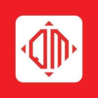 Creative simple Initial Monogram QM Logo Designs. vector