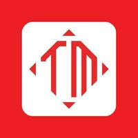 creativo sencillo inicial monograma tm logo diseños vector