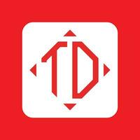Creative simple Initial Monogram TD Logo Designs. vector