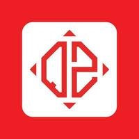 Creative simple Initial Monogram QZ Logo Designs. vector