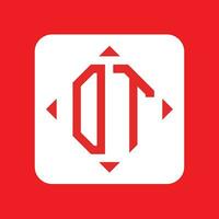 Creative simple Initial Monogram OT Logo Designs. vector